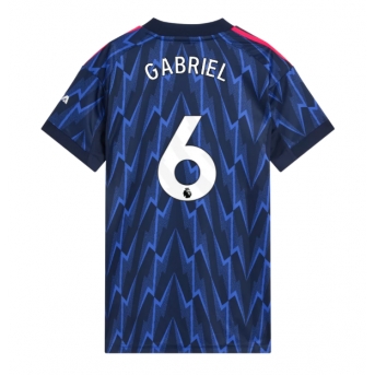 Billige Fotballdrakt Arsenal Gabriel Magalhaes #6 Replika Bortedrakt Dame 2025-26 Kortermet